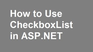 What is CheckboxList Contol in Asp.Net