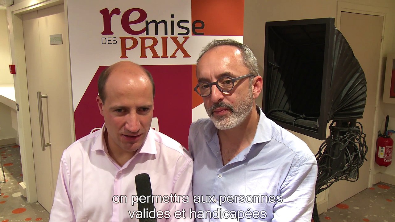 Jérôme Adam & Guillaume Buffet de « J’en crois pas mes yeux ». Grand Prix Festival Dans la Boîte ! Emploi et Handicap