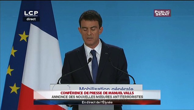 Pour la lutte contre le terrorisme , Valls annonce 425 millions € supplémentaires sur 3 ans (LCP)