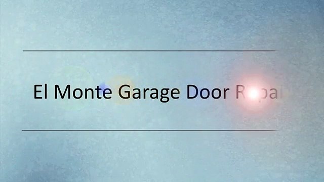 El Monte Garage Door Repair