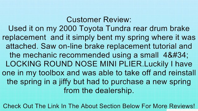 Lisle 44800 Heavy-Duty Brake Spring Tool Review