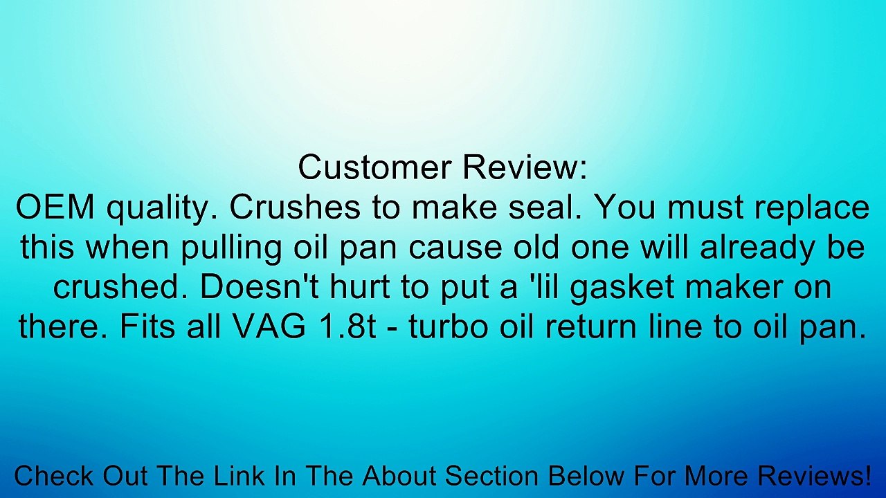 Elring Turbocharger Oil Line Gasket Review
