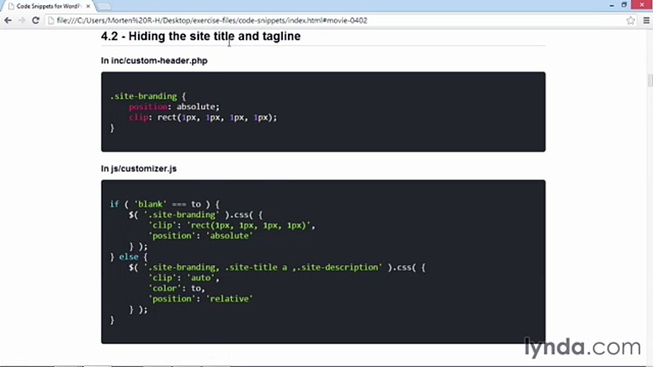 Building Theme from Scratch with underscore lecture 1 lessonfiles