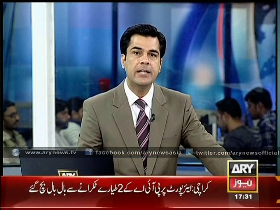 PIA plane escapes an accident at Karachi Airport
