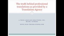 Translation Secrets – The Truth Behind Professional Translations
