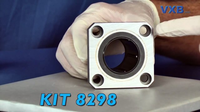 40mm Square Flanged Bushing Linear Motion by VXB Ball Bearings