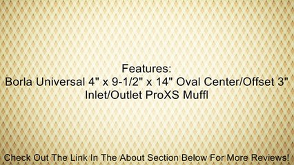 Borla 40359 Muffler Review