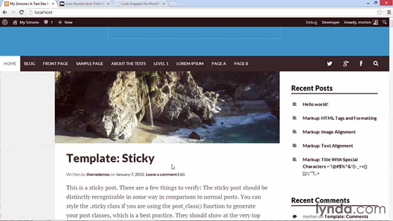 Building Theme from Scratch with underscore lecture 66 sticky