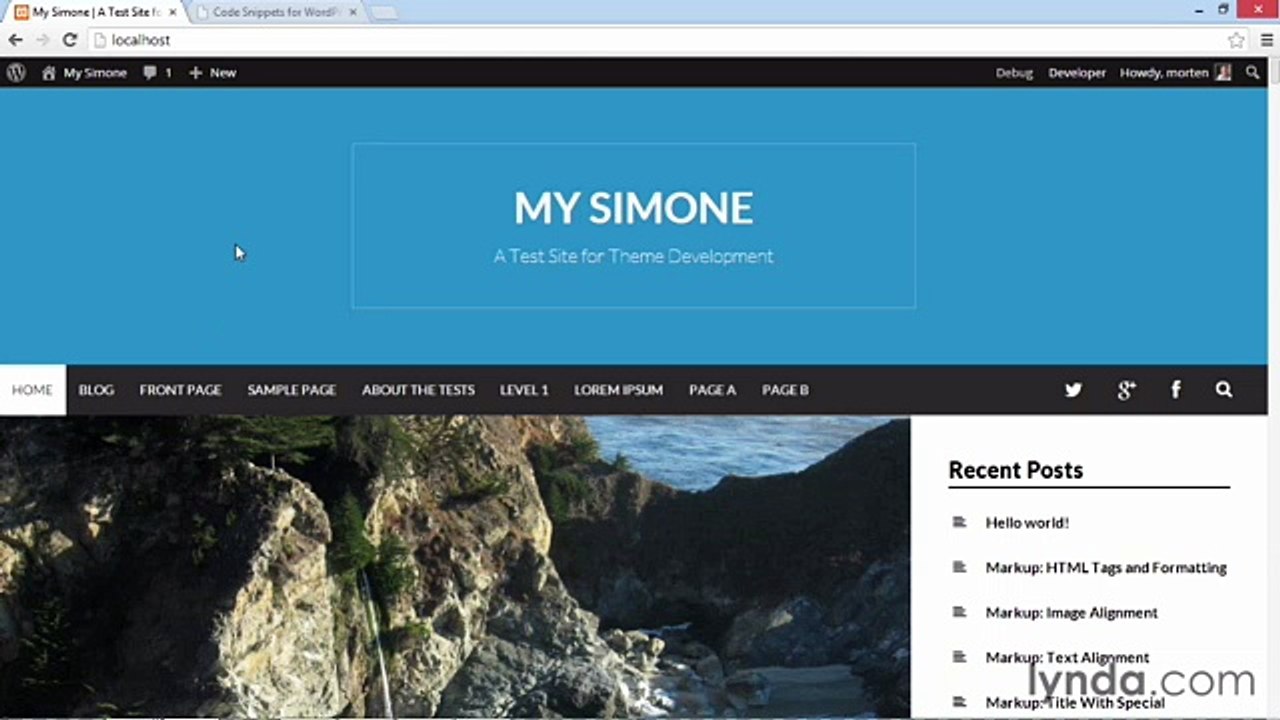 Building Theme from Scratch with underscore lecture 72 pages