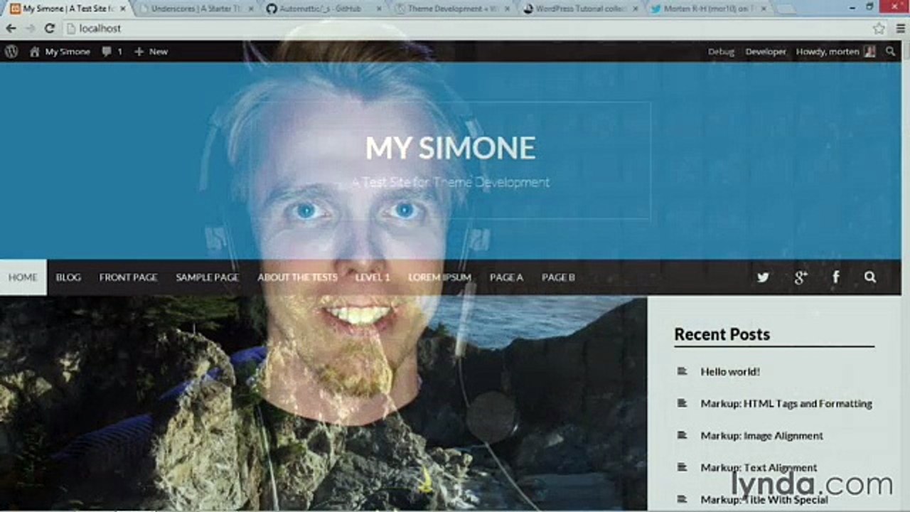Building Theme from Scratch with underscore lecture 76 further