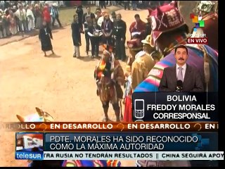 Bolivia: sigue la ceremonia espiritual de asunción al poder de Evo