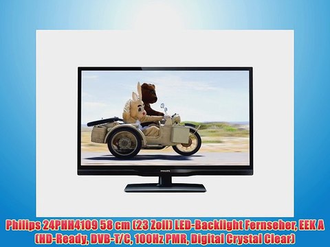 Philips 24PHH4109 58 cm (23 Zoll) LED-Backlight Fernseher EEK A (HD-Ready DVB-T/C 100Hz PMR