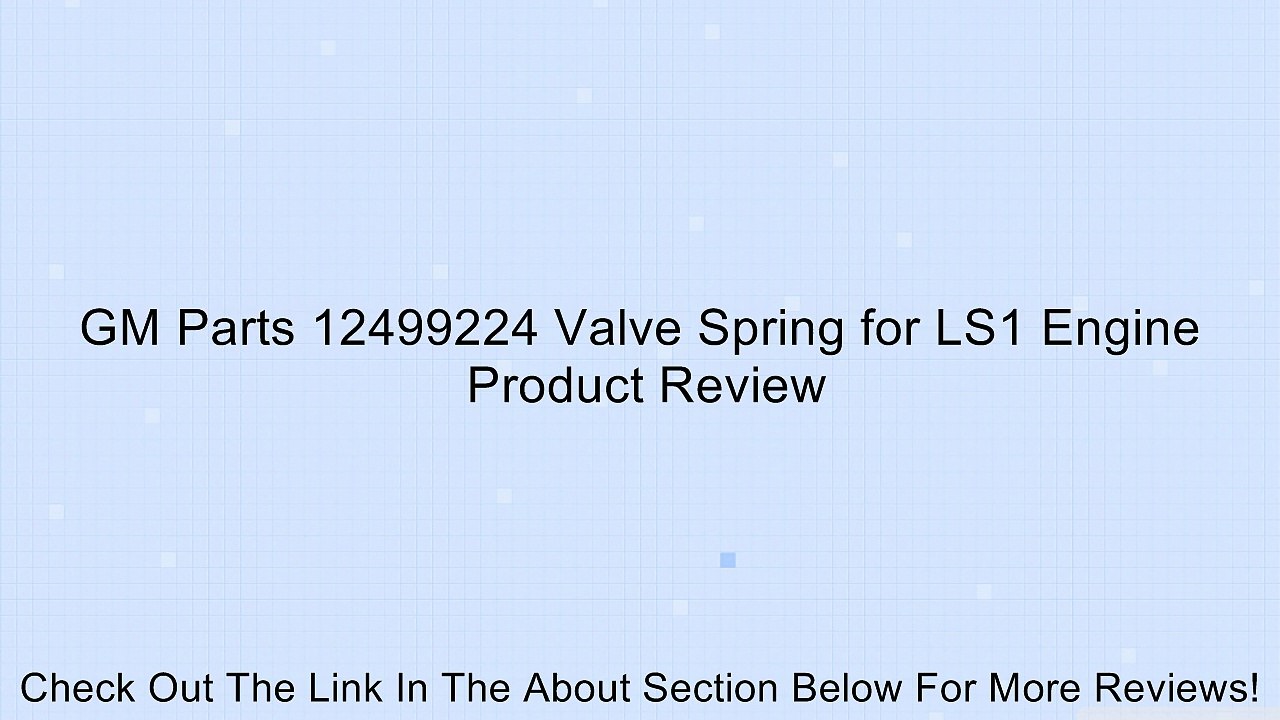 GM Parts 12499224 Valve Spring for LS1 Engine Review