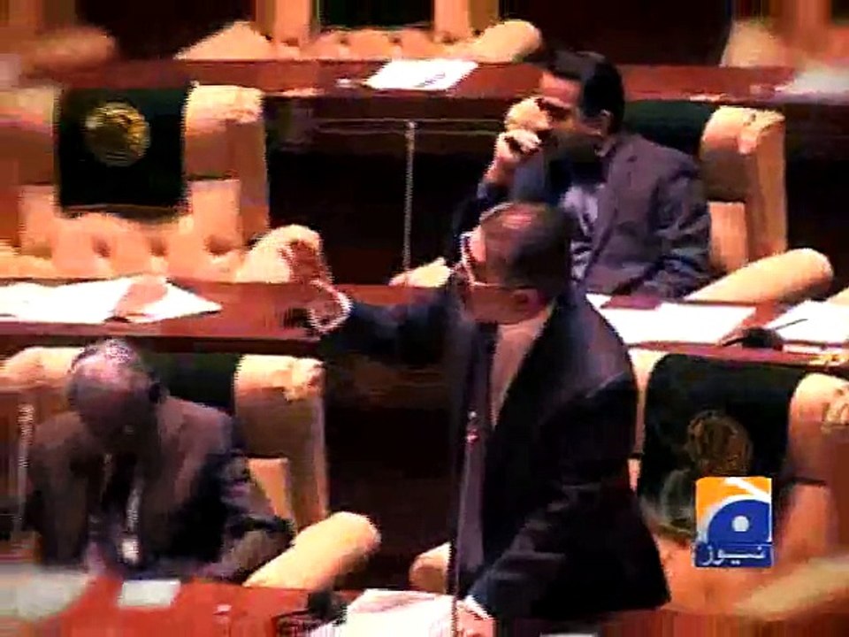 Ruckus during Sindh Assembly session, MQM stages walkout-Geo Reports-21 Jan 2015
