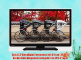 Toshiba 24D1333G 61 cm (24 Zoll) LED-Fernseher EEK A (HD-Ready 50Hz DVB-T DVB-C DVD-Player)