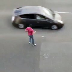 Insane Guy Crossing the Street