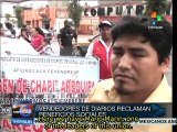 Peru: news vendors' union asks government for benefits