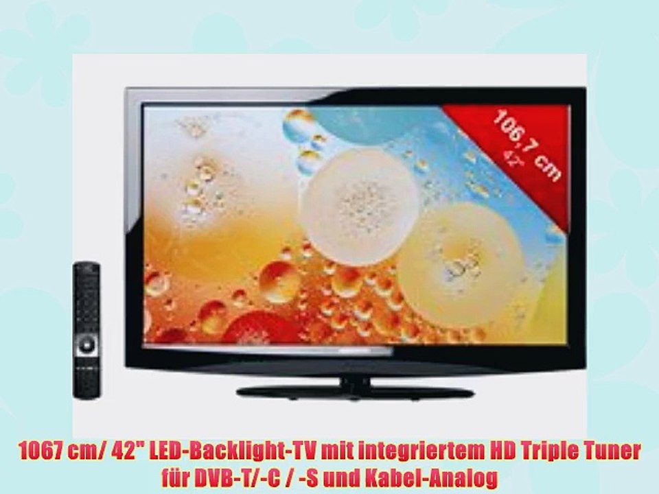 Medion Life X16998 1067 cm (42 Zoll) LED-Backlight-Fernseher EEK B (Full-HD 200Hz DVB-T/C/S