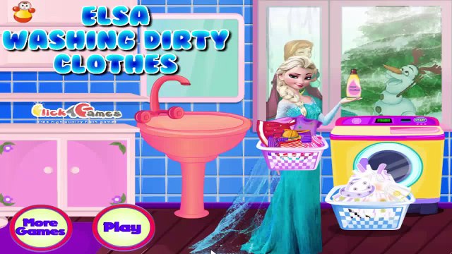 ▐ ╠╣Đ▐► Frozen Games - FROZEN ELSA WASHING DIRTY CLOTHES Game - Gameplay Walkthrough