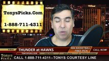 Atlanta Hawks vs. Oklahoma City Thunder Free Pick Prediction NBA Pro Basketball Odds Preview 1-23-2015