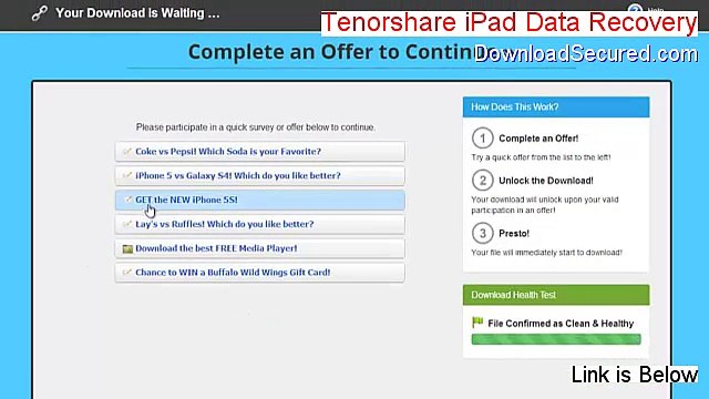 Tenorshare iPad Data Recovery Download Free (Legit Download)