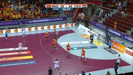 Hrvatska - Makedonija 29-26 (15-14), pred kraj, 21.01.2015. HD