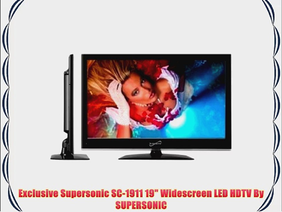 Exclusive Supersonic SC-1911 19 Widescreen LED HDTV By SUPERSONIC