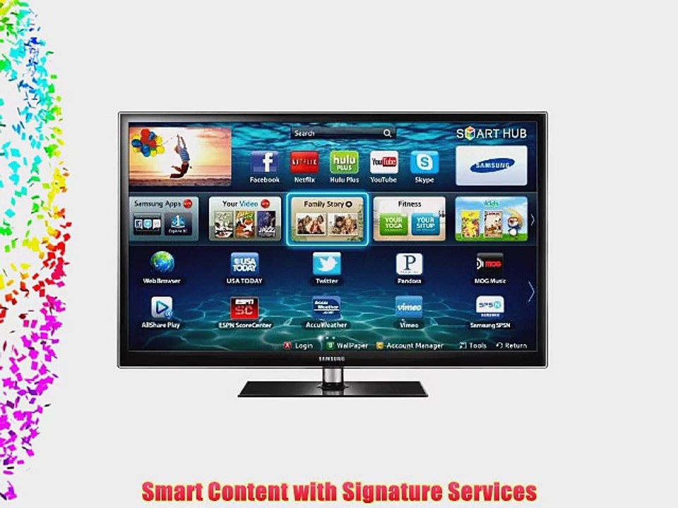 Samsung PN64E550 64-Inch 1080p 600Hz 3D Slim Plasma HDTV (Black)