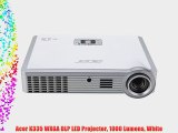 Acer K335 WXGA DLP LED Projector 1000 Lumens White