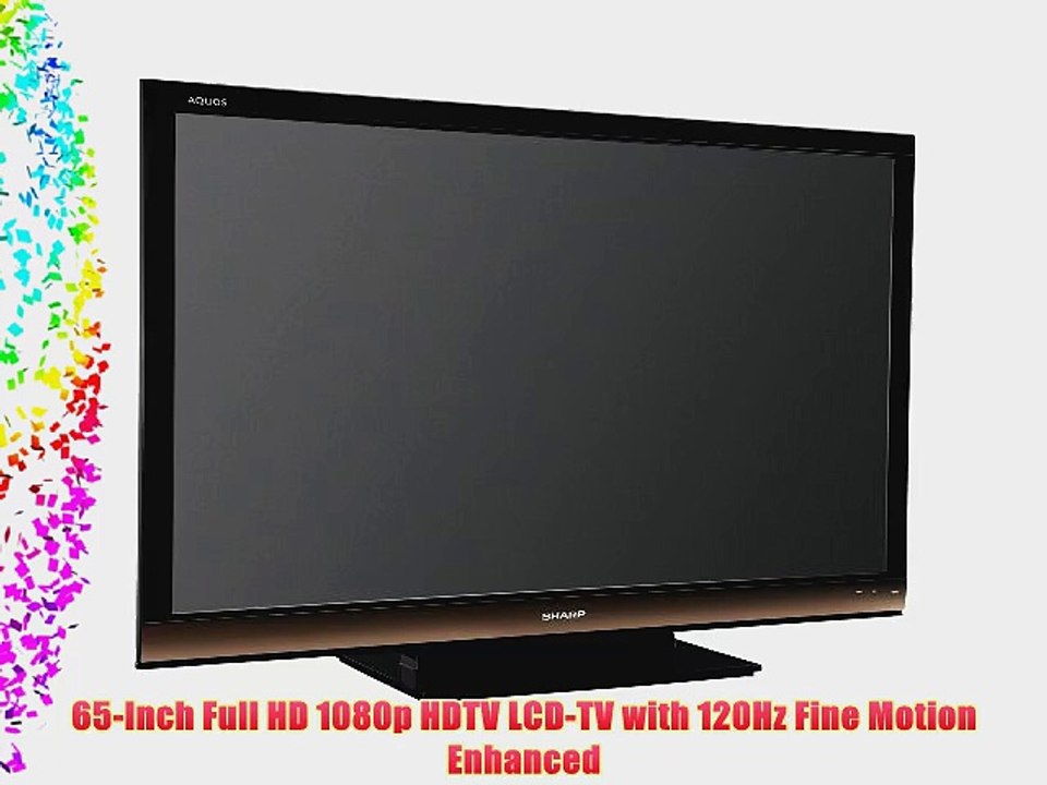 Sharp AQUOS LC65E77UM 65-Inch 1080p 120Hz LCD HDTV with Gold Bezel