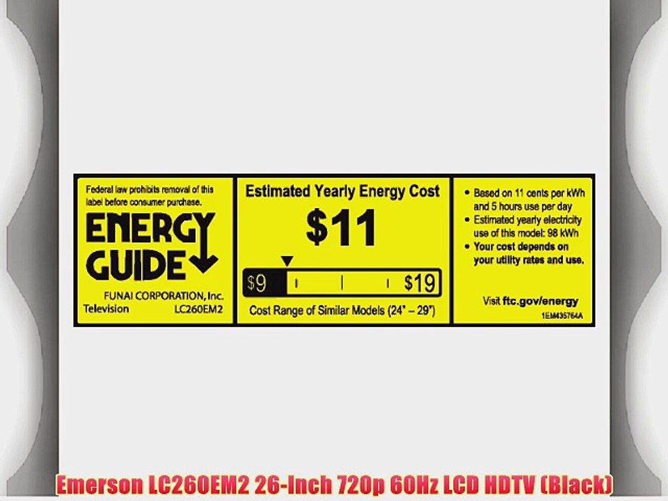 Emerson LC260EM2 26-Inch 720p 60Hz LCD HDTV (Black)