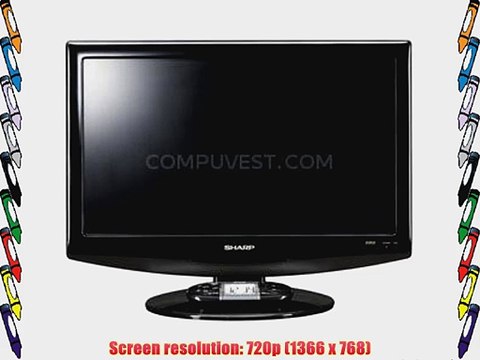 19 Sharp 19SK24U WideScreen 720p 1366x768 HDMI VGA Black LCD TV LC-19SK24U.