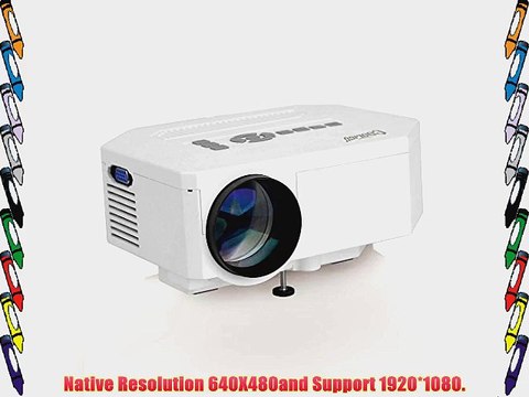 Cooligg Portable MINI Home Theater Multimedia LED Projector 150 Lux 640*480 Native Resolution