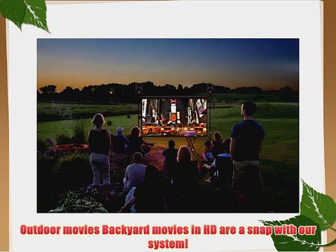 Backyard Theater System 9-foot Outdoor Entertainment System w/ WIFI Blu-ray player