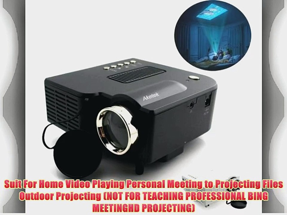 Aketek? Multimedia LCD Image System Home LED Digital Projector 60 Cinema Theater PC Laptop
