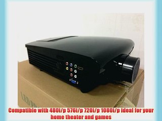 LCD Movie Projector 640x480 Pixels HDMI Port 1080i/p Compatible Game TV Home Theater
