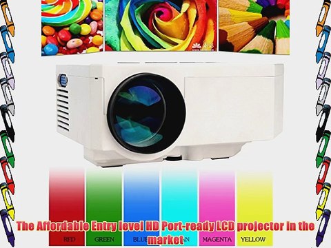 MeGooDo New 100 Hd 150 Lumens Hdmi Portable Mini LED Projector Home Cinema Theater Av VGA USB