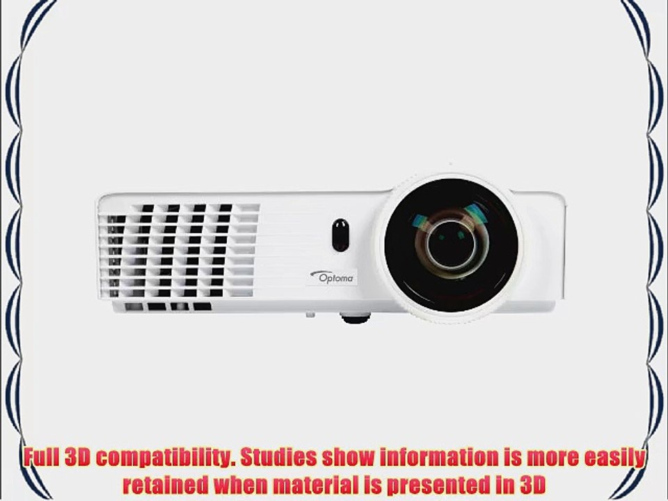 Optoma X305ST XGA 3000 Lumen Full 3D DLP Short Throw Projector with HDMI