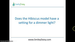 Hibiscus Diffuser Frequently Asked Questions 2: Does the Hibiscus model have a setting for dimmer light?