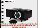 Aketek LED Projector LCD Image System - Projects up to 60 and Supports A/V USB and SD Inputs(Black)