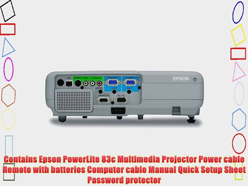 Epson PowerLite 83c LCD Projector (V11H255020)