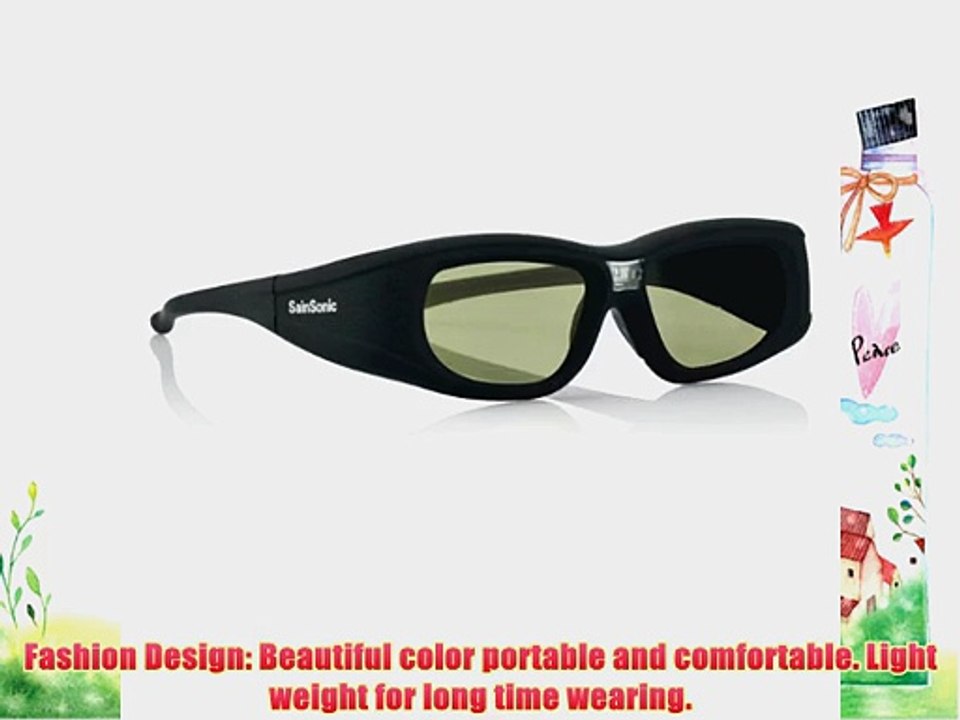 SainSonic Galilei Series SS-932 120Hz IR Active Rechargeable Shutter Glasses for 3D DLP-Link