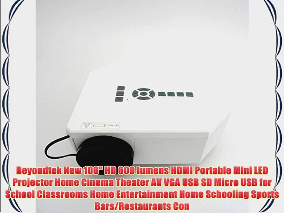 Beyondtek Multimedia Projector Home Theater Video Games Gaming Business Presentations