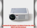 ClearMaxTM LED Projector 50-100inch Picture Size 1080p HDMITV and VGA Interfaces