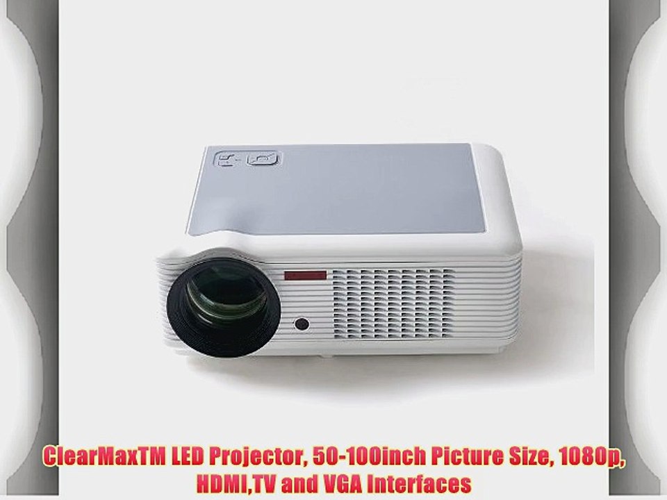 ClearMaxTM LED Projector 50-100inch Picture Size 1080p HDMITV and VGA Interfaces