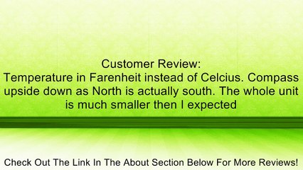 Custom Accessories #73390 Clock/Thermometer/Compass Review