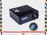 DBPOWER BL-18 Portable Mini LED Projector with USB SD VGA HDMI AV Multimedia for PartyHome