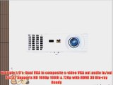 ViewSonic PJD5234L XGA DLP Projector 3000 Lumens 3D Blu-Ray w/HDMI 120Hz White