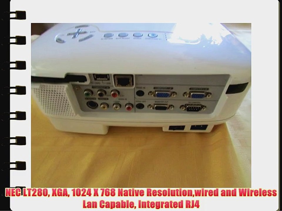NEC LT280 XGA 1024 X 768 Native Resolutionwired and Wireless Lan Capable Integrated RJ4