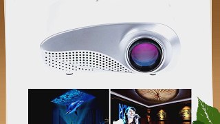 Sunsbell?LED Mini Projector Fashionable Home Theater Support HD Video Games TV Movie TXT Music